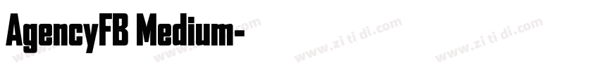 AgencyFB Medium字体转换